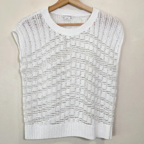 Club  Monaco Open Knit Ivory Vest - Picture 4 of 12